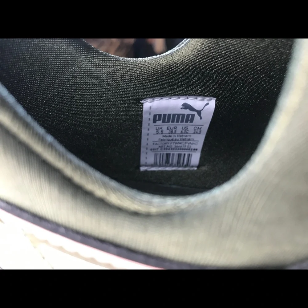 PUMA Rebel Mid Gleam Jr Olive Night Rose Gold 6.5C Slip On